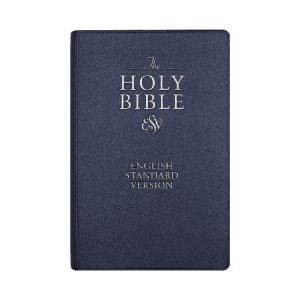The Holy Bible: ESV Compact Edition Vinyl Leather Blue Pearl 